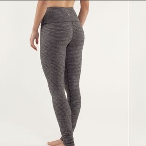 Lululemon Wunder Under Pant *High Rise Coco Pique Black / Black